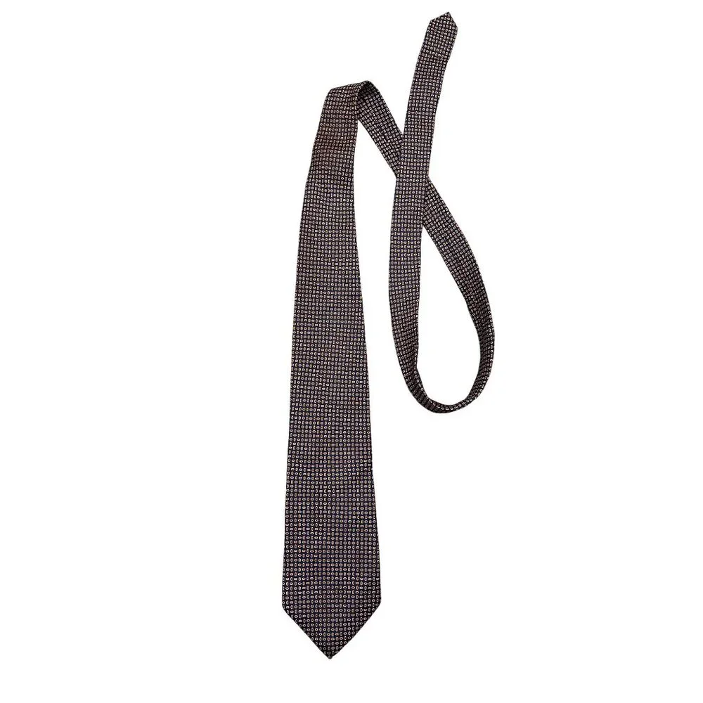 Brooks Brothers Silk Tie Geometric Navy & Red‎ - Made in the USA Vintage